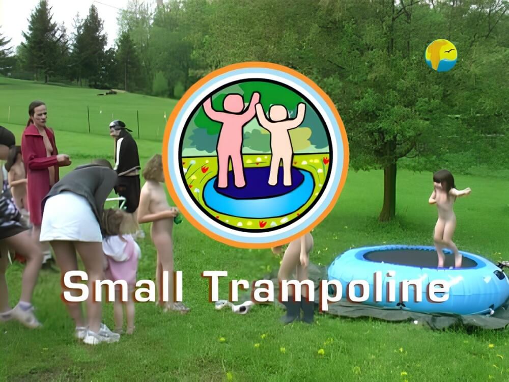 Naturist Freedom: Small Trampoline - A nudist values simplicity in life and naturalness in expression