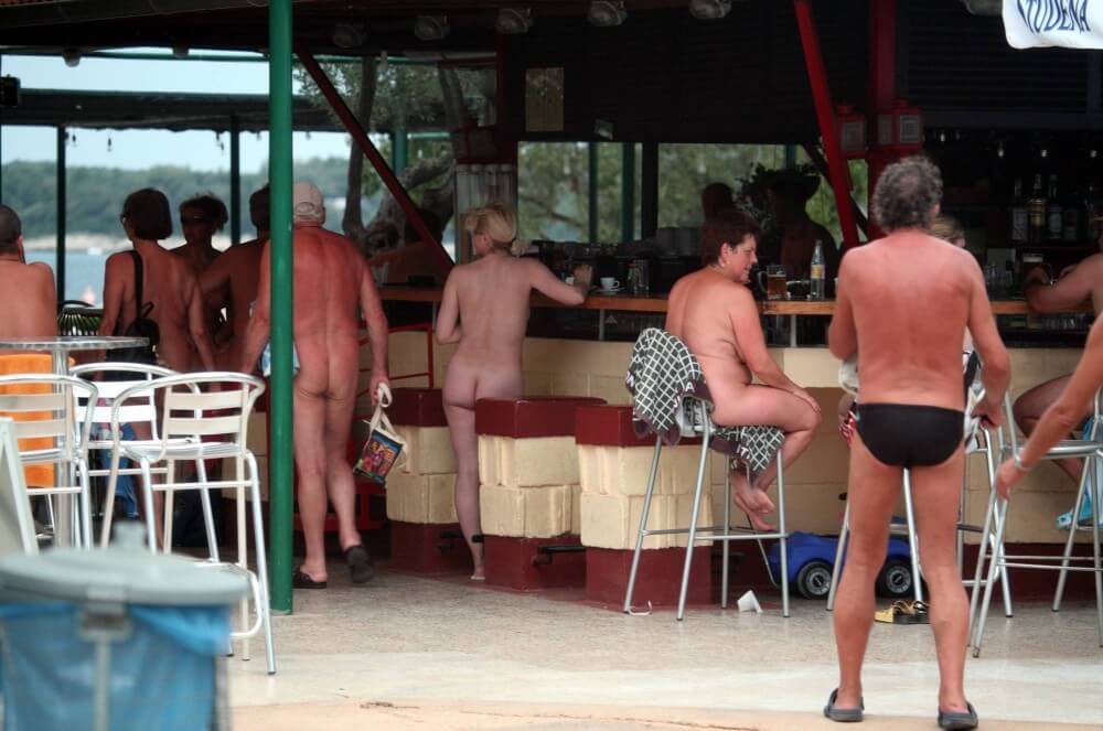 Outdoor diner view - Private nudist club
