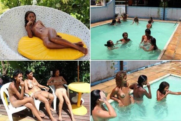 Brazil Pool Sunbath photos - Nudism is normal and fun