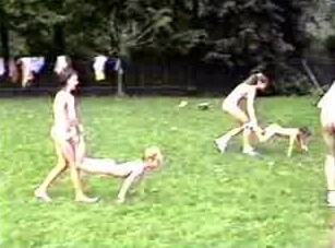A nudist gathering at the stadium and sports - Naturism and respect for nature