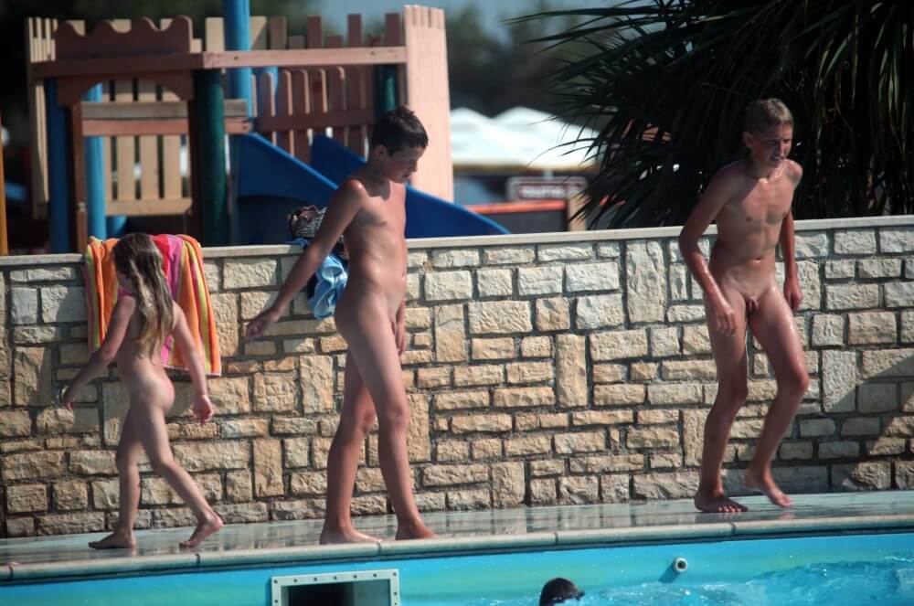 Naturist Pool Assortment photos - Nudism and naturism value harmony and balance