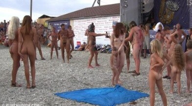 Cool Day At The Beach Full HD video - Watching us naked in nature