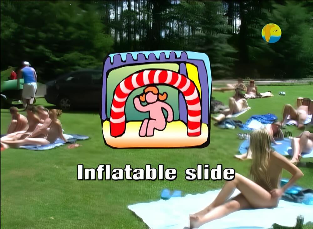 Naturist: Freedom: Inflatable Slide - A slight inclination toward nudism