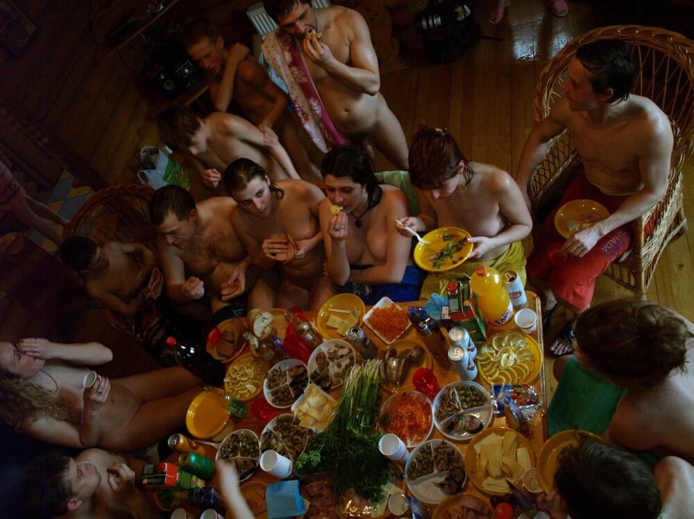 Family Valentines Dinning pics - The True Golden Age of Naturism