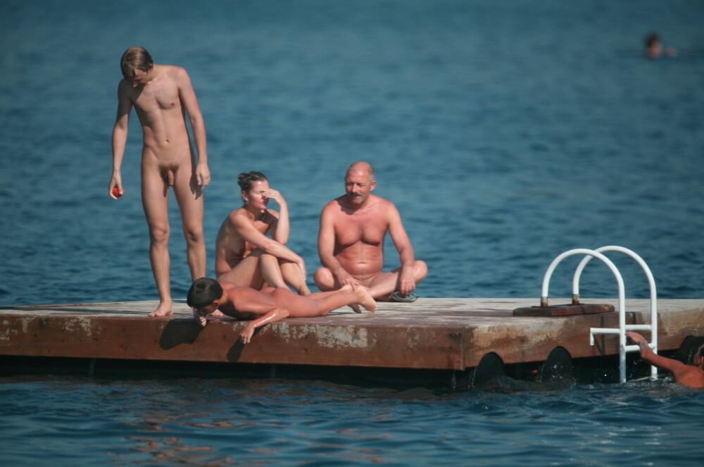 Naturist Family Water Slab pics - Naturism promotes health of mind and body