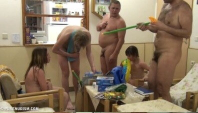 Pool jacuzzi and paints Full HD - Nudists strive for inner harmony and peace of mind