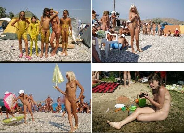 Beautiful Princesses On The Sea photos - Naturists love sunlight and fresh air