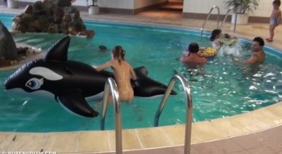 Naturism - Indoor dolphin ride Full HD upd - These movements promote an open attitude toward nudity without sexual connotations