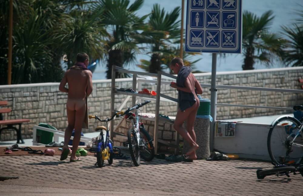 Nudism in a German water park photo - The body is a reflection of inner beauty and harmony in naturism and nudism