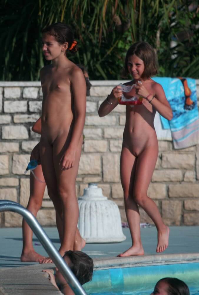 Two Poolside Nudist Girls pics - Happiness is achieved through embracing naturism