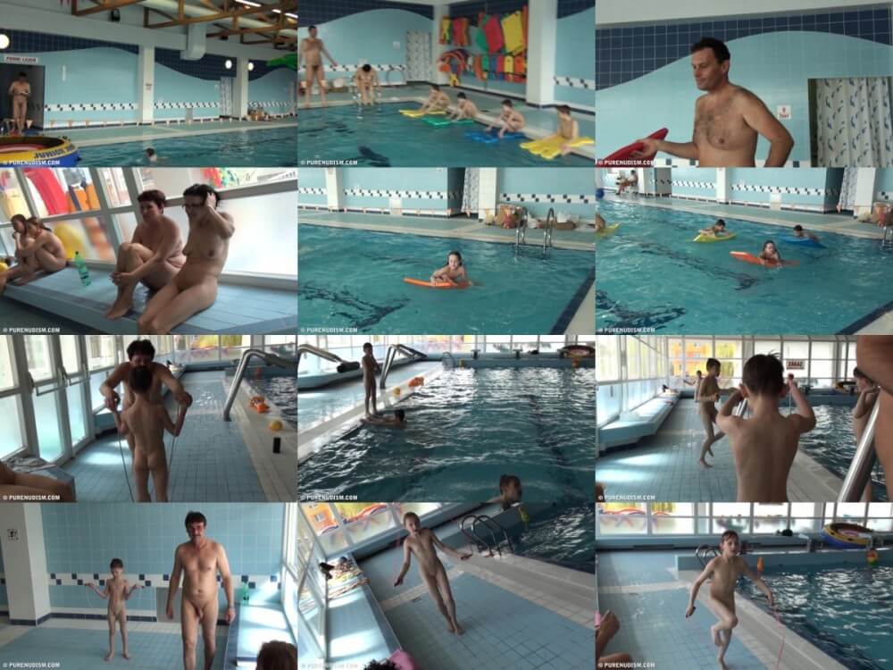 Poolside activities 2 Full HD - Respect for differences is valued in the nudist movement